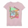 Licensed Character Girls 7-16 Tom And Jerry 90s Triangle Tom And Jerry Chase Poster Graphic Tee White