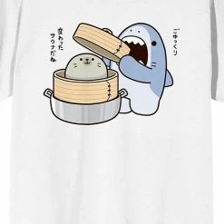 Licensed Character Men's Samezu Shark Jaggy And Yummy Tee -Licensed Character Shop unnamed file 15819