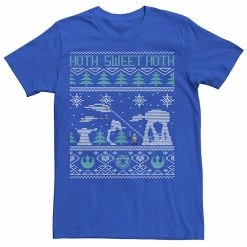 Licensed Character Men's Star Wars Hoth Sweet Hoth Battle Ugly Christmas Tee Kelly -Licensed Character Shop unnamed file 15836
