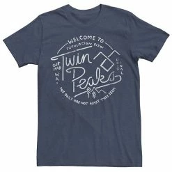 Licensed Character Men's Twin Peaks Vintage Original 1990 Tee Navy Heather -Licensed Character Shop unnamed file 15843