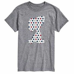 Licensed Character Men's Peanuts Snoopy USA Stars Tee Grey -Licensed Character Shop unnamed file 15857