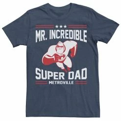 Licensed Character Men's Disney / Pixar Incredibles Super Dad Tee Navy Heather -Licensed Character Shop unnamed file 15865