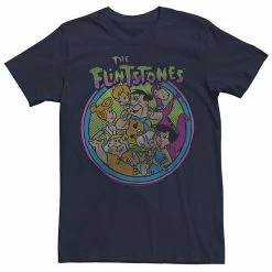 Licensed Character Men's The Flintstones Retro Faded Circle Portrait Tee Black -Licensed Character Shop unnamed file 15898