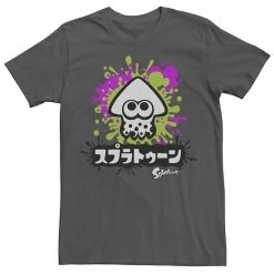 Licensed Character Men's Nintendo Splatoon Inkling Text Splatter Graphic Tee Black -Licensed Character Shop unnamed file 15901