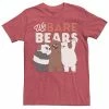 Licensed Character Men's Cartoon Network We Bare Bears Trio Portrait Graphic Tee Red Heather -Licensed Character Shop unnamed file 15990