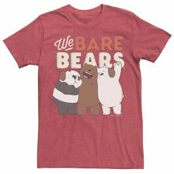 Licensed Character Men's Cartoon Network We Bare Bears Trio Portrait Graphic Tee Red Heather -Licensed Character Shop unnamed file 15991