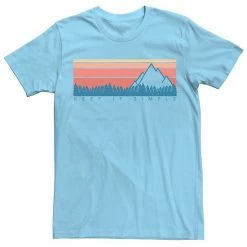 Licensed Character Men's Keep It Simple Gradiant Mountain Range Tee Light Blue -Licensed Character Shop unnamed file 16001