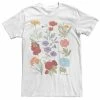 Licensed Character Men's Flower Names Sketched Tee Light Blue -Licensed Character Shop unnamed file 16005