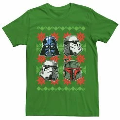 Licensed Character Men's Star Wars Bad Guy Helmets Ugly Christmas Tee Black -Licensed Character Shop unnamed file 16027