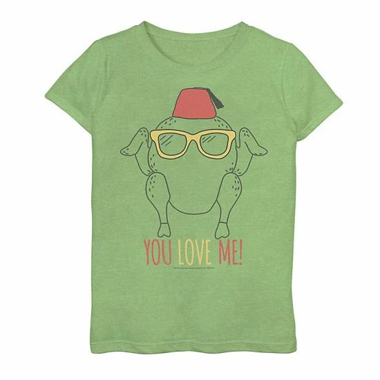 Licensed Character Girls 7-16 Friends Turkey You Love Me Graphic Tee Green Apple 5 Licensed Character Girls 7-16 Friends Turkey You Love Me Graphic Tee Green Apple - Image 3