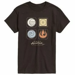 Licensed Character Men's Avatar Nations Symbols Tee Black -Licensed Character Shop unnamed file 16044