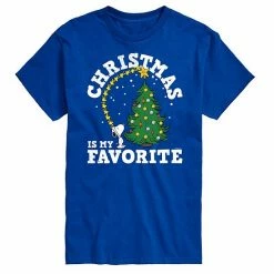 Licensed Character Men's Peanuts Christmas Is My Favorite Tee Heather Blue -Licensed Character Shop unnamed file 16048