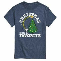 Licensed Character Men's Peanuts Christmas Is My Favorite Tee Heather Blue -Licensed Character Shop unnamed file 16049