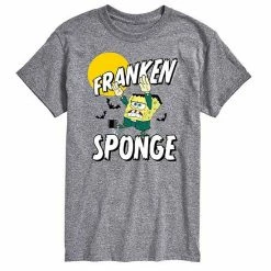 Licensed Character Men's SpongeBob SquarePants Franken Sponge Tee Charcoal -Licensed Character Shop unnamed file 16057