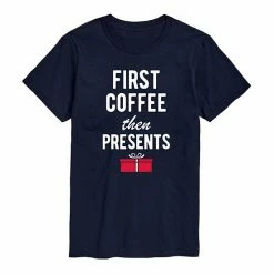 Licensed Character Men's First Coffee Then Presents Tee Black -Licensed Character Shop unnamed file 16066