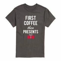 Licensed Character Men's First Coffee Then Presents Tee Black -Licensed Character Shop unnamed file 16067