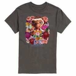 Licensed Character Men's ET Flowers Tee Charcoal -Licensed Character Shop unnamed file 16071
