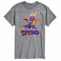 Licensed Character Men's Spyro Pose And Logo Tee Dark Brown