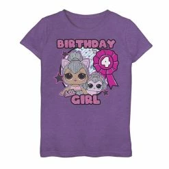 Licensed Character Girls 7-16 L.O.L. Surprise! 4th Birthday Girl Graphic Tee Pink -Licensed Character Shop unnamed file 16099