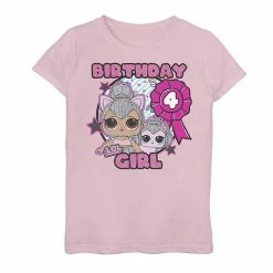 Licensed Character Girls 7-16 L.O.L. Surprise! 4th Birthday Girl Graphic Tee Pink -Licensed Character Shop unnamed file 16100