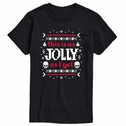 Licensed Character Men's As Jolly As I Get Tee Black