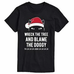 Licensed Character Men's Wreck The Tree And Blame The Doggy Tee Black