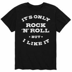 Licensed Character Men's Its Only Rock N Roll Tee Black -Licensed Character Shop unnamed file 16123