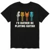 Licensed Character Men's Id Rather Be Playing Guitar Tee Blue -Licensed Character Shop unnamed file 16133