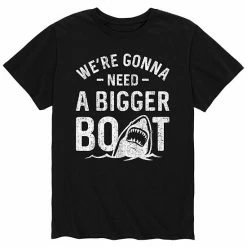 Licensed Character Men's Gonna Need A Bigger Boat Tee Black -Licensed Character Shop unnamed file 16138