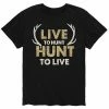 Licensed Character Men's Live To Hunt Tee Black -Licensed Character Shop unnamed file 16154