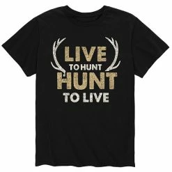 Licensed Character Men's Live To Hunt Tee Black