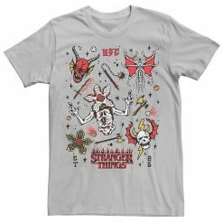 Licensed Character Men's Netflix Stranger Things Stranger Flash Sheet Monsters Tee Natural -Licensed Character Shop unnamed file 16168