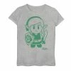 Licensed Character Girls 6-16 Nintendo Legend Of Zelda Link's Awakening Green Outline Top Green Apple
