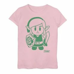 Licensed Character Girls 6-16 Nintendo Legend Of Zelda Link's Awakening Green Outline Top Green Apple -Licensed Character Shop unnamed file 16175