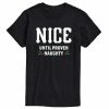 Licensed Character Men's Nice Until Proven Naughty Tee Black -Licensed Character Shop unnamed file 16199