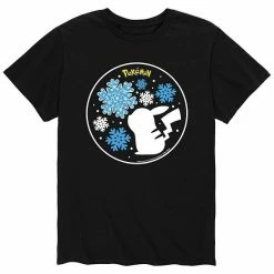 Licensed Character Men's Pokemon Snowflake Pikachu Tee Navy -Licensed Character Shop unnamed file 16206