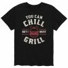 Licensed Character Men's You Can Chill But I Must Grill Tee Black