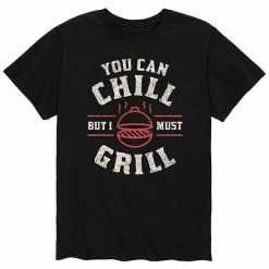 Licensed Character Men's You Can Chill But I Must Grill Tee Black -Licensed Character Shop unnamed file 16216