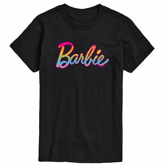 Licensed Character Men's Barbie Pride Rainbow Tee Black 3 Licensed Character Men's Barbie Pride Rainbow Tee Black