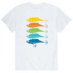 Licensed Character Men's Rainbow Fishing Lures Tee Black -Licensed Character Shop unnamed file 16243