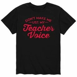 Licensed Character Men's Teacher Voice Tee Black -Licensed Character Shop unnamed file 16247