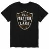 Licensed Character Men's Life Is Better At The Lake Tee Black -Licensed Character Shop unnamed file 16248