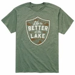 Licensed Character Men's Life Is Better At The Lake Tee Black -Licensed Character Shop unnamed file 16250
