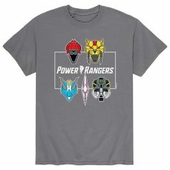 Licensed Character Men's Power Rangers Zord Faces Tee Black -Licensed Character Shop unnamed file 16271