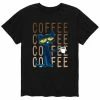 Licensed Character Men's Pete The Cat Coffee Repeated Tee Black -Licensed Character Shop unnamed file 16272