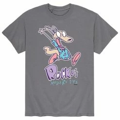 Licensed Character Men's Rocko's Modern Life Yelping Rocko Tee Grey -Licensed Character Shop unnamed file 16277
