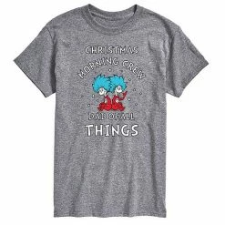 Licensed Character Men's Dr. Seuss Christmas Morning Tee Green