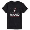 Licensed Character Men's Peanuts Snoopy Flag Moon Tee Black -Licensed Character Shop unnamed file 16319