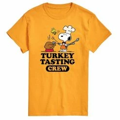 Licensed Character Men's Peanuts Turkey Tasting Crew Tee Gold -Licensed Character Shop unnamed file 1634