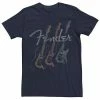 Licensed Character Men's Fender Stacked Guitar Faded Logo Tee Navy -Licensed Character Shop unnamed file 1636